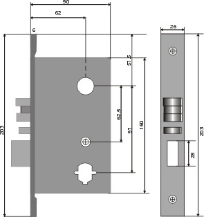 YT-820JH dimension drawing